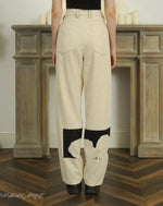 Bild in Galerie-Viewer laden, Women’s Beige Textured Techwear Streetwear Pants - Denim
